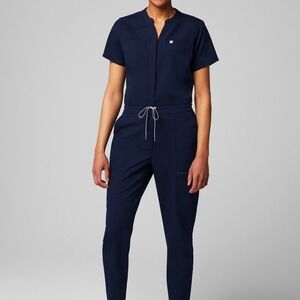 Navy Women's Scrub Jumpsuit